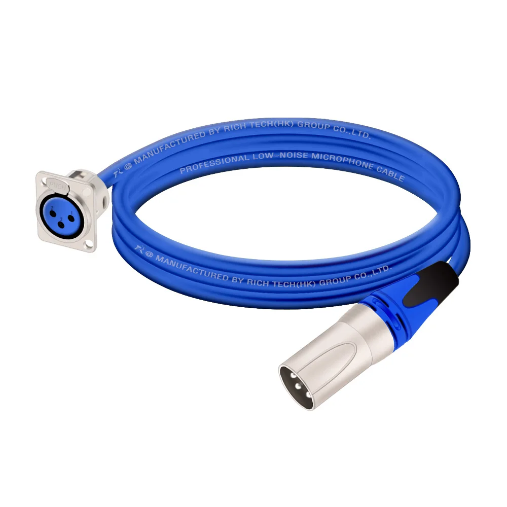 3Pin XLR M/F к D-образному F/M Кабельный разъем с панельным креплением Проходная