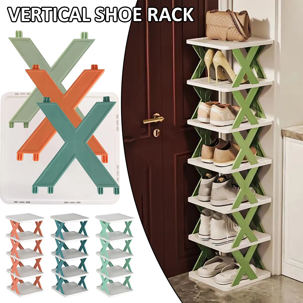 

Vertical Shoe Racks Shoe Shelf Storage Organizer Space Saving For Entryway Corner Simple Combination Shoes Stand Holders