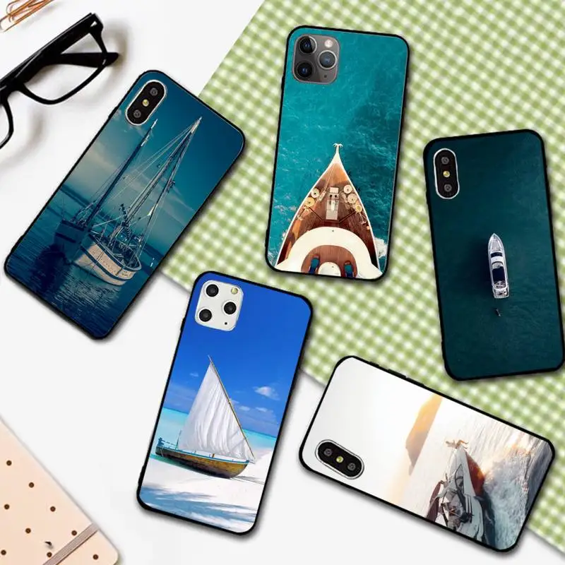 

Maldives Yacht Phone Case For iphone 12 11 13 7 8 6 s plus x xs xr pro max mini shell