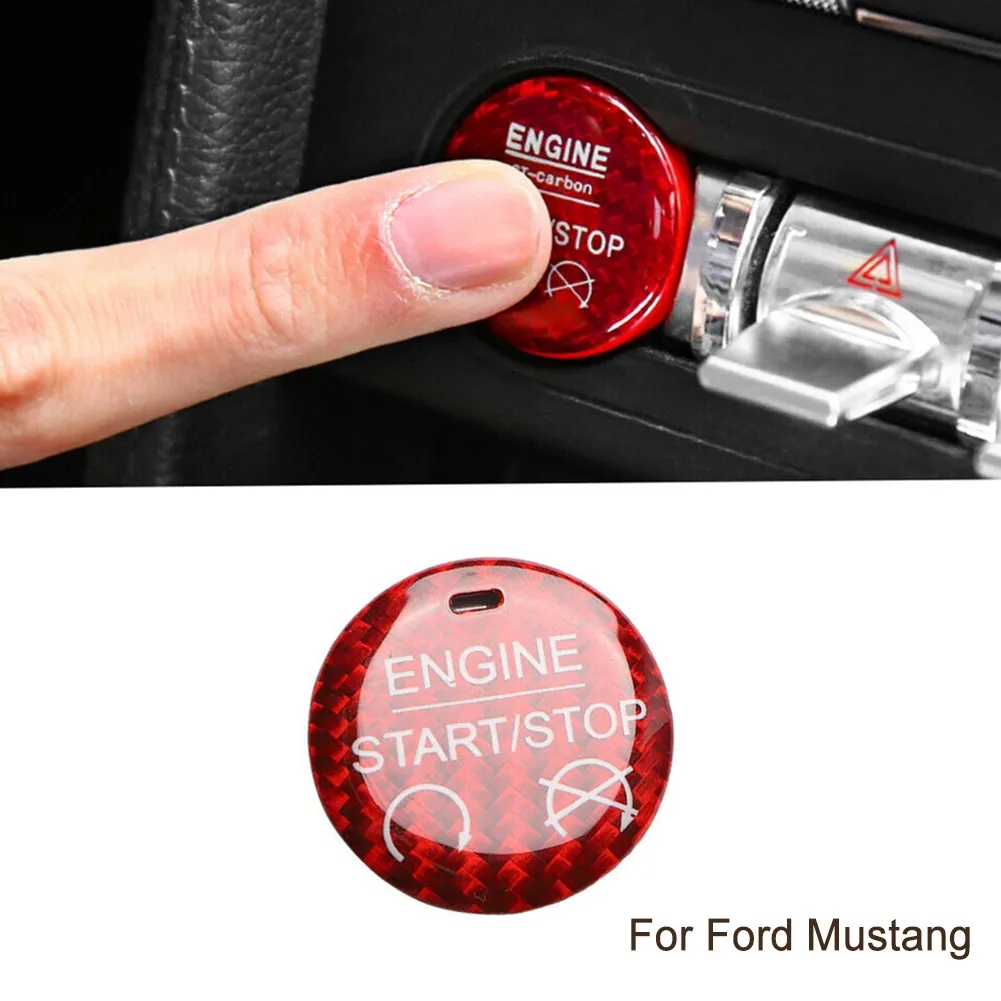 

Carbon Fiber Start Button Cover Cover Engine Push Red Start Stop Switch