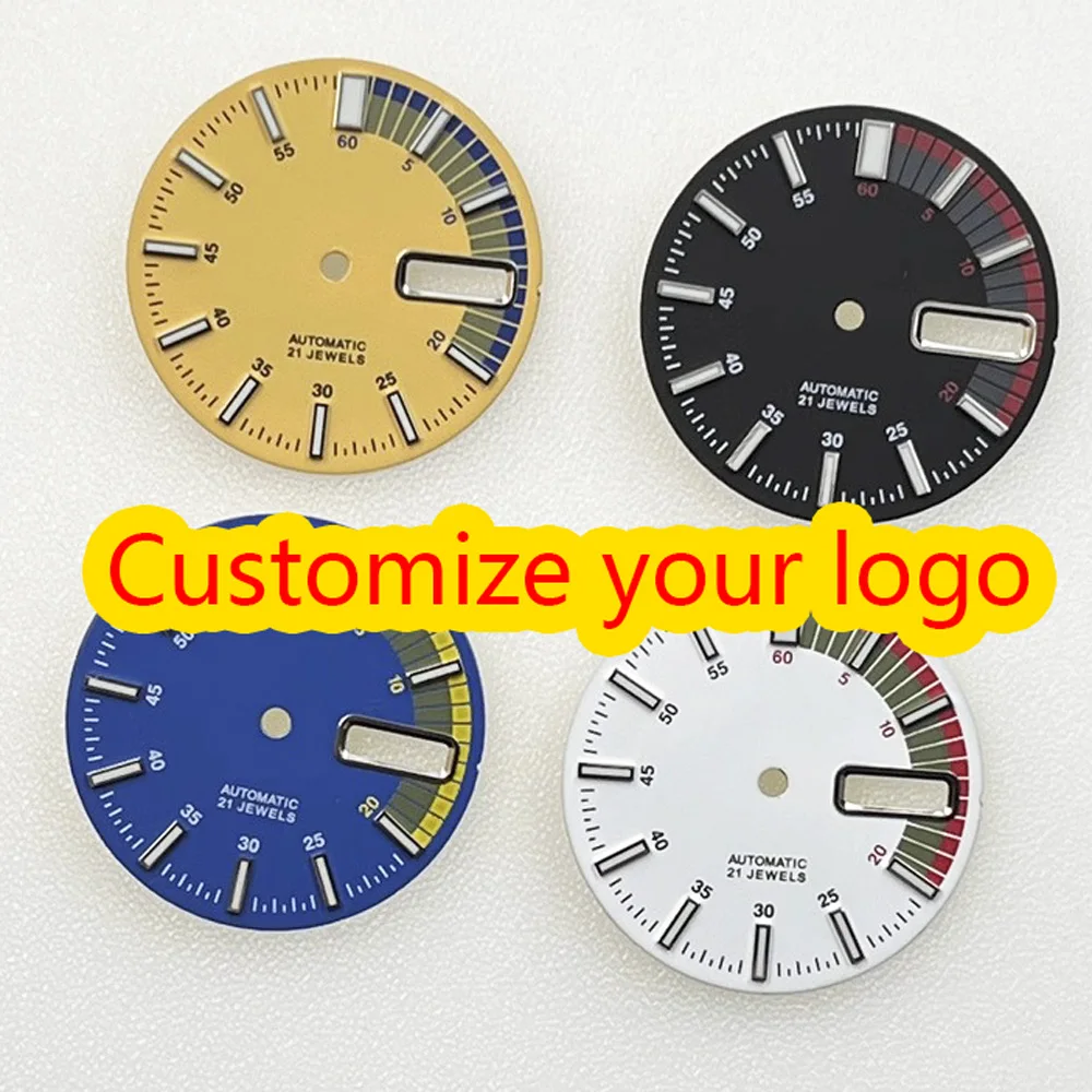 NH36 стерильный циферблат 28 5 мм зеленый светящийся спортивный стиль с датой и днем