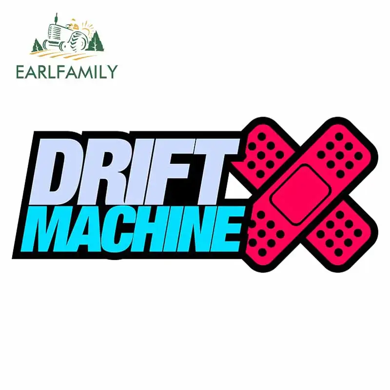 

EARLFAMILY 13cm x 5.8cm for Drift Machine Red Bandage Cartoon Car Stickers Scratch-Proof Decal Bumper Waterproof VAN Graphics