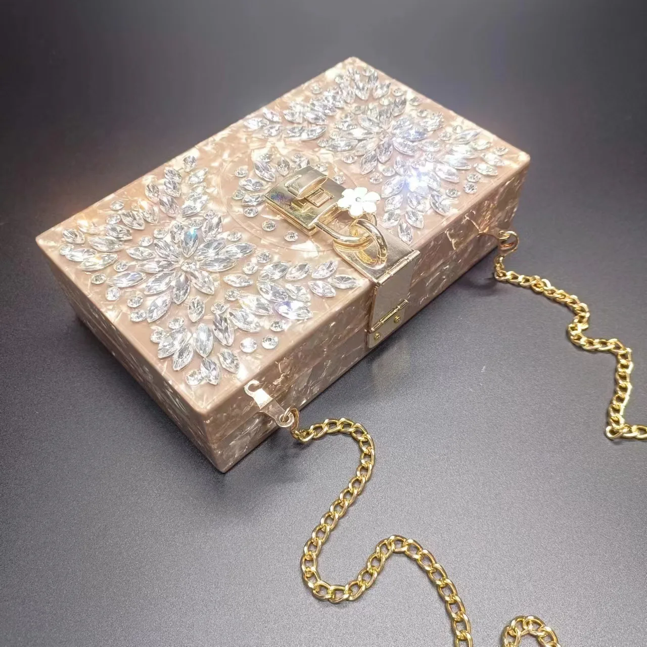 

New Clutch Purse Luxury For Women Crossbody Shoulder Bag Mark Replica Diamond Acrylic Wedding Party Itabag Womens Handbags Bags