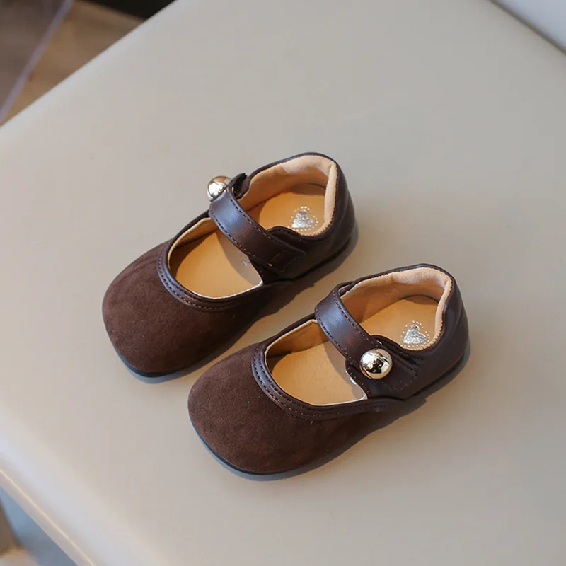 Туфли для девочек в стиле Мэри Джейн маленькие лоферы на мягкой подошве