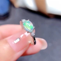 meibapj colourful natural opal gemstone fashion ring for women real 925 sterling silver charm fine party jewelry