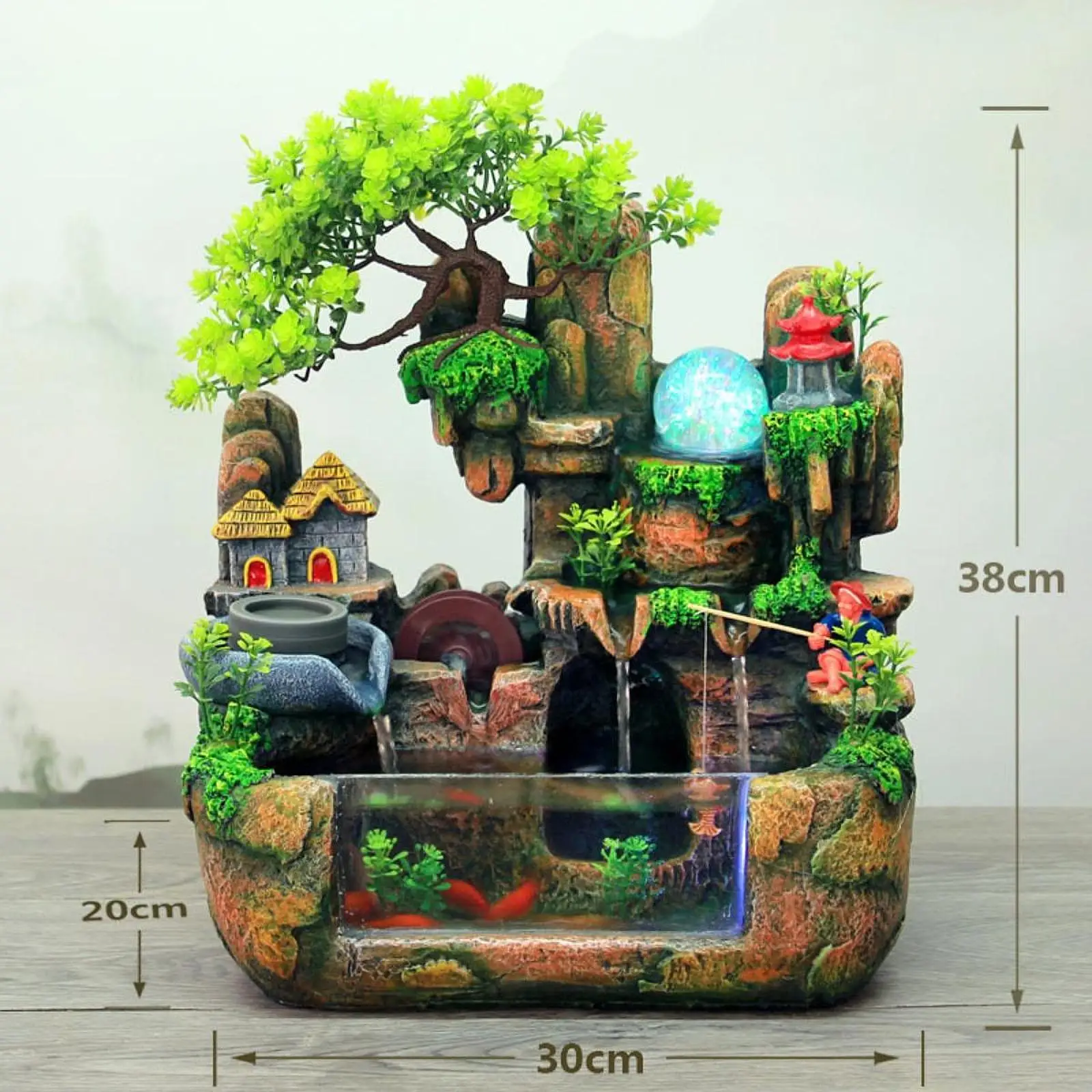Домашний Камень ландшафт экологическая Золотая рыбка аквариум водяной фонтан