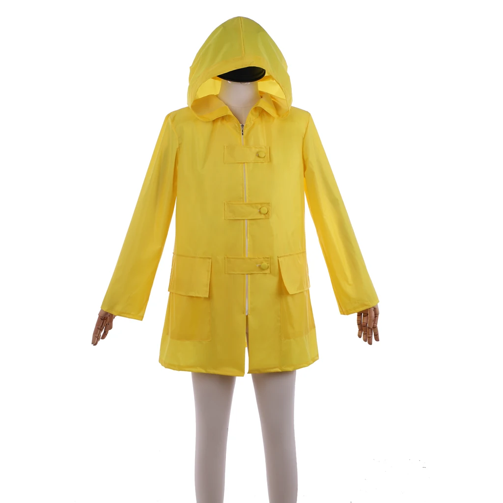 

Anime Little Nightmares Six Cosplay Little Nightmare Hungry Kids Props Unisex Yellow Jacket Raincoat Halloween Carnival Party