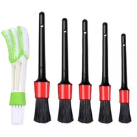 6x car detailing brushes cleaning microfiber brush set for wheels tire interior exterior air vents kit tools washing accessories