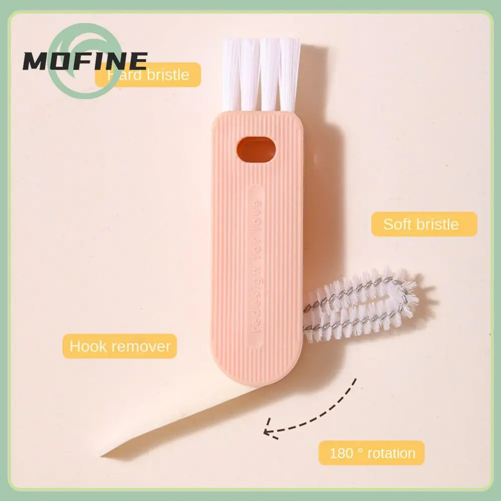 

3 In 1 Multi-functional Gap Brush Rotatable Cup-holder Cleaner U-shaped Cup Mouth Brush Brush Cup Crevice Plastic Cleaning Brush