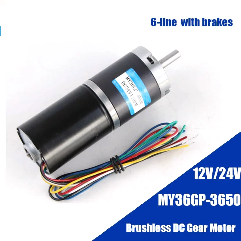 

DC Planetary Reducer Motor Brushless 12V 24V High Torque 100KG Speed 11rpm To 1540rpm PWM Controller BLDC Electric Engine 36ZY