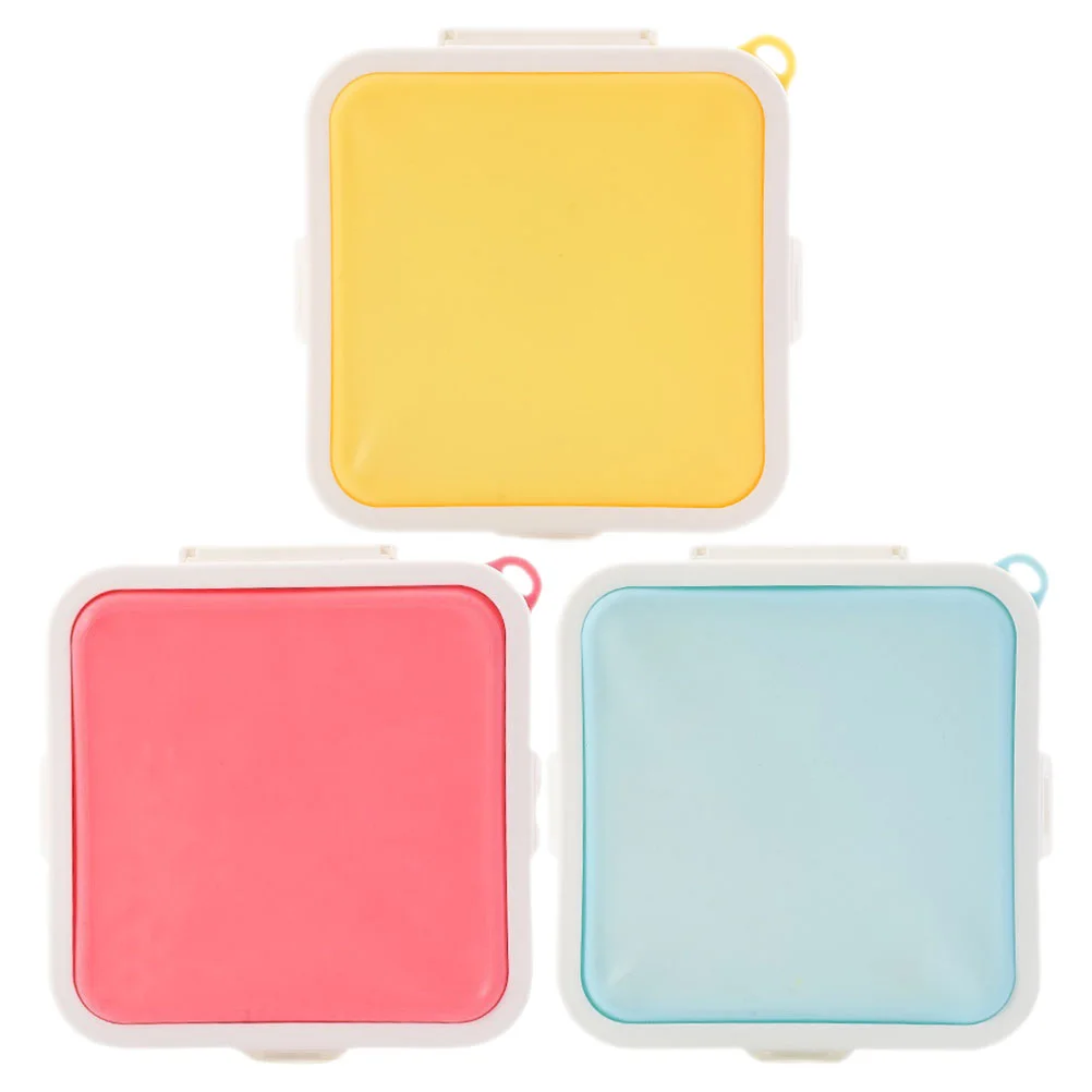 

3 Pcs Small Snack Containers Office Toddler Food Sandwich Outdoor Bread Sub Sealable Holder Large