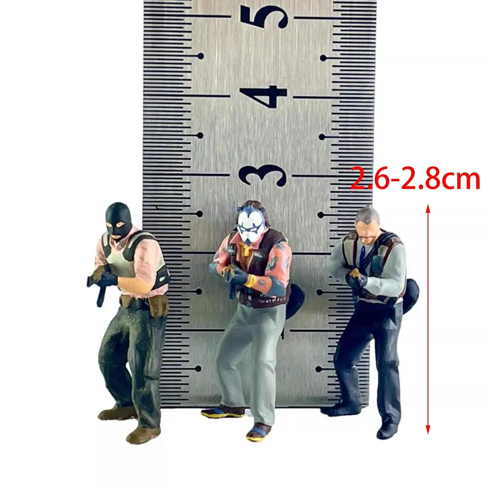 3 шт. масштаб 1/64 фигурки Диона уличные люди мужские полимерные ручная роспись