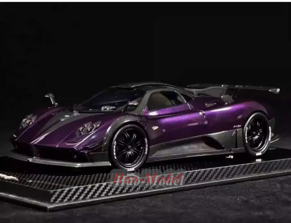 Фото Peako 1/18 для Pagani Zonda 760LH Limited, литая под давлением модель автомобиля, имитация игрушки, подарки на день рождения, коллекция для хобби, фиолетовый №1