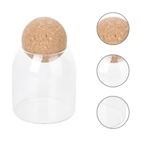 500ml transparent borosilicate glass sealed can glass storage tank food spice grains container with cork
