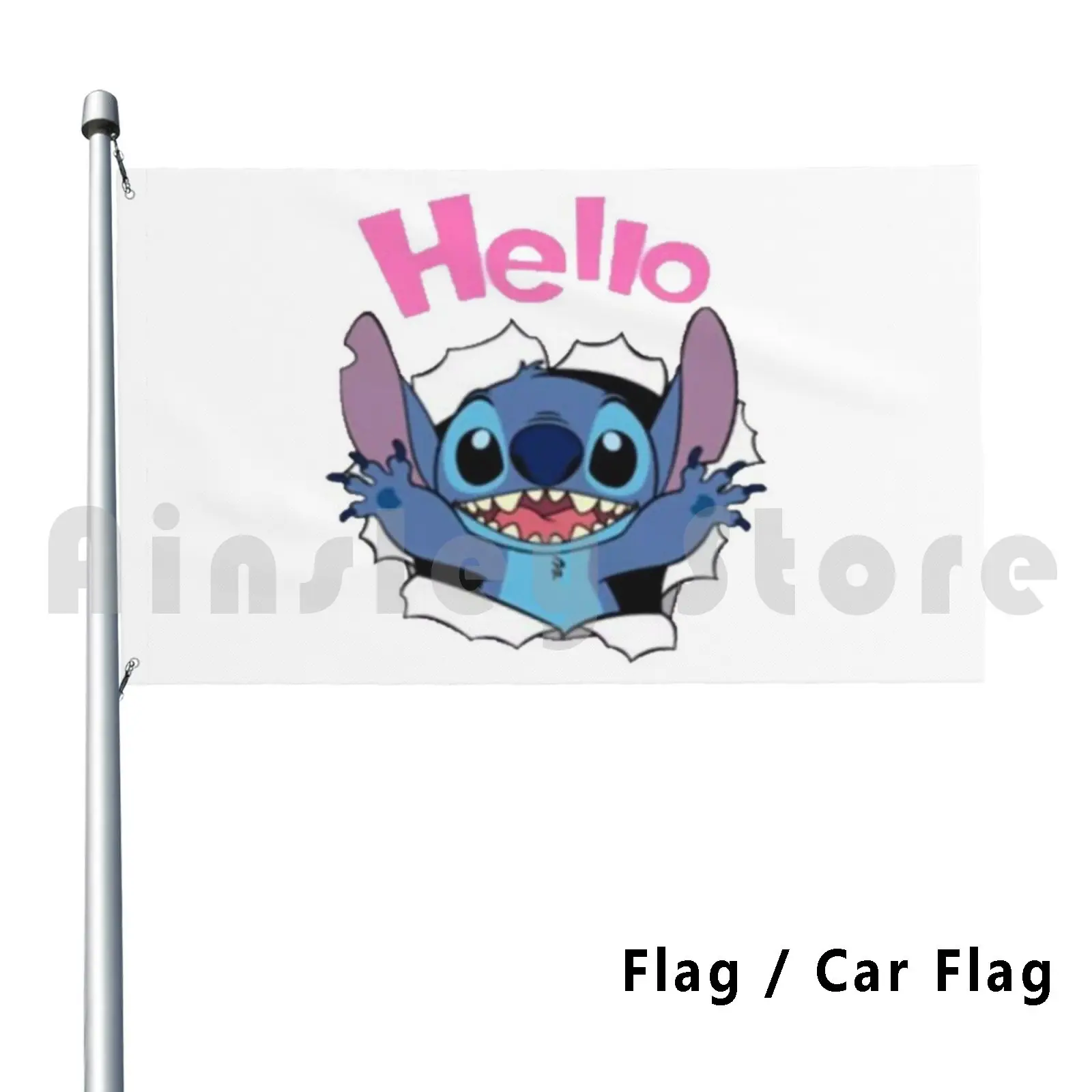 

Stich , , , Hello Outdoor Decor Flag Car Flag Stich Hello