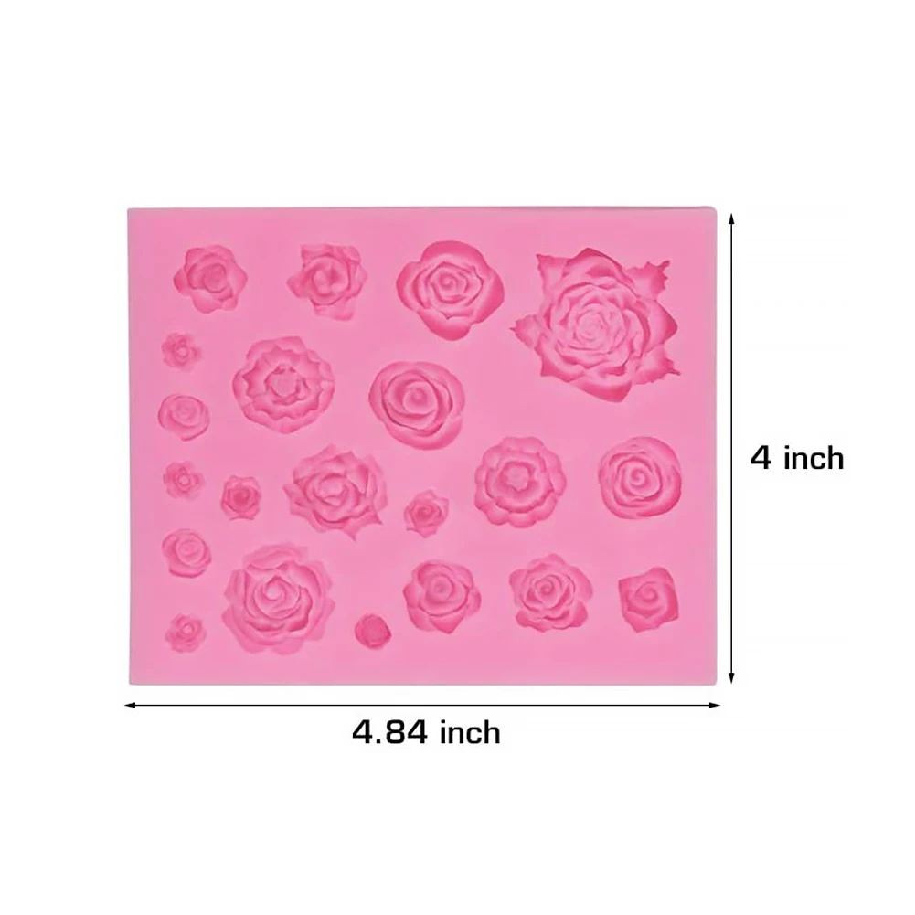 

Silicone Rose Mold DIY Flower Baking Cake Decorating Tool Pastry Fondant Sugarcraft Mould Chocolate Biscuits Cookies Kitchen