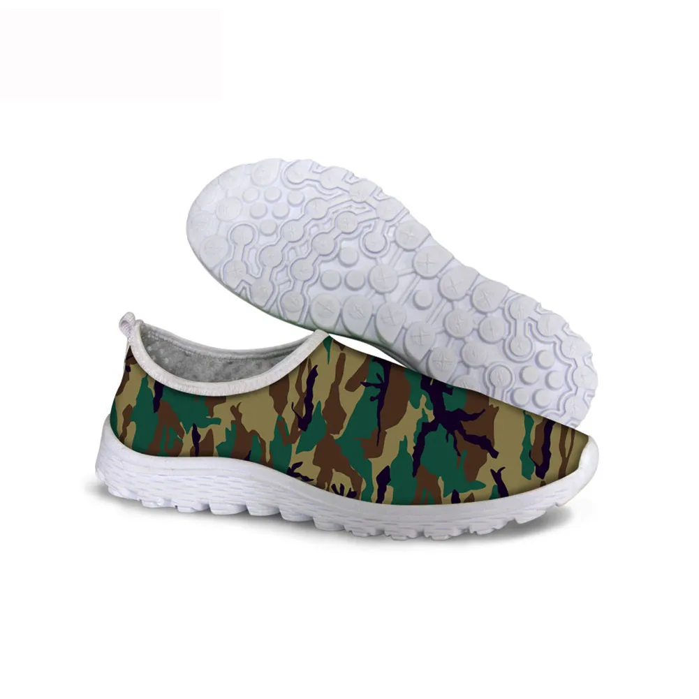

Loafers Women Summer Beach Slip On Mesh Shoes Ladies Camo Camouflage Printed Woman Casual Shoes Flat Sneakers Big Size 35-45