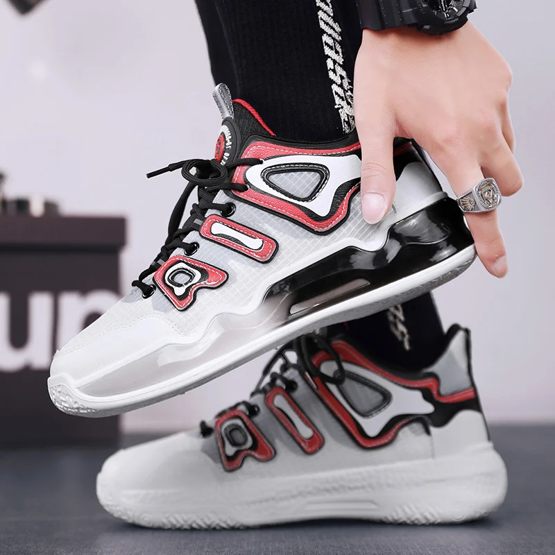 

2023 New Men Basketball Shoes for Men Sneakers Men's Casual Shoes Fitness Gym Sport Leather Sport Footwear Cushion Shoes