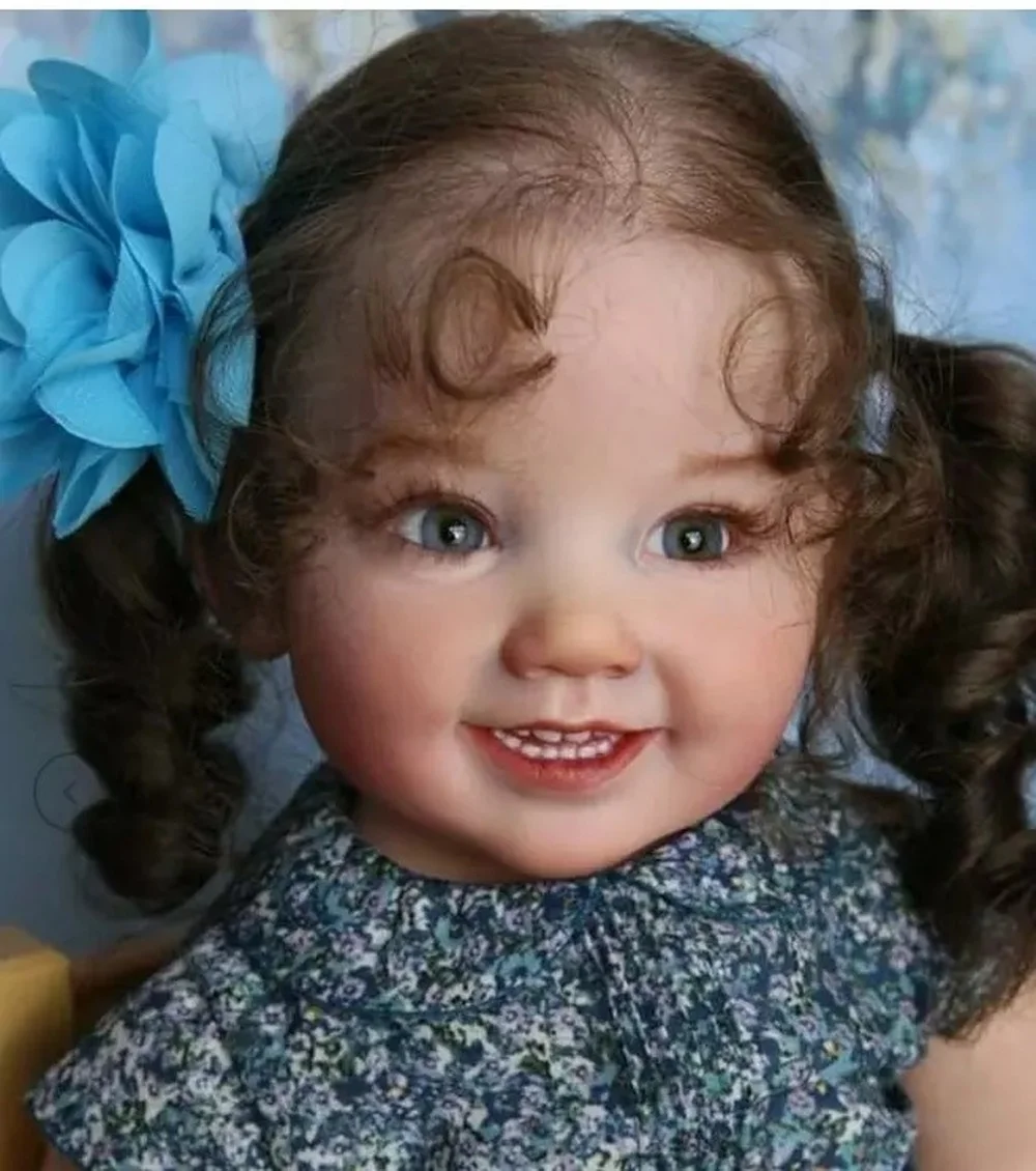 Reborn Doll Kit 28 Inches Realistic Toddler Cammi Smile Face Unpainted Unfinished Parts Bonecas DIY Blank on - Набор для создания восстановленной куклы 28 дюймов реалистичной малышки Кэмми со смеющимся лицом, неокрашенные незаконченные части, куклы Boneca