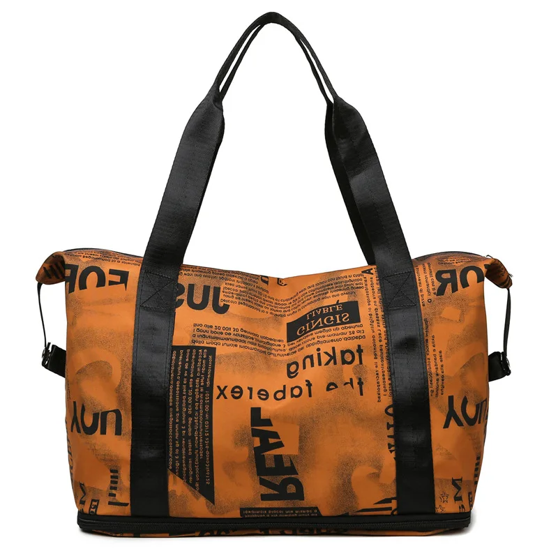 

Fashion Personality Street Trend Gym Bag New Large Capacity Hand Luggage Bag Oxford Cloth Short Distance Travel Bag