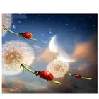 Божья коровка, принт в виде одуванчиков, цветок DIY картина по номерам ручная роспись маслом Взрослый Детский рисунок окраска домашний декор уникальный подарок