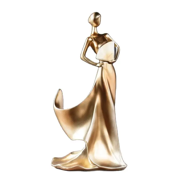 

Скандинавский домашний декор, женские фигурки, подставка для вина, статуя людей из смолы, скульптура, роскошное украшение для гостиной, аксе...