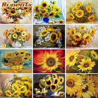 ruopoty 60x75cm frame diy painting by numbers kits sunflowers abstract modern home wall art picture flowers paint by numbers