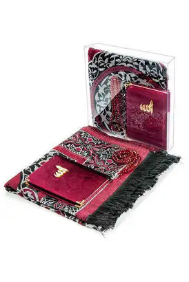 

Ramazana Special Set 17-Velvet Lined Yasin-Prayer Rug-Rosary-Boxed