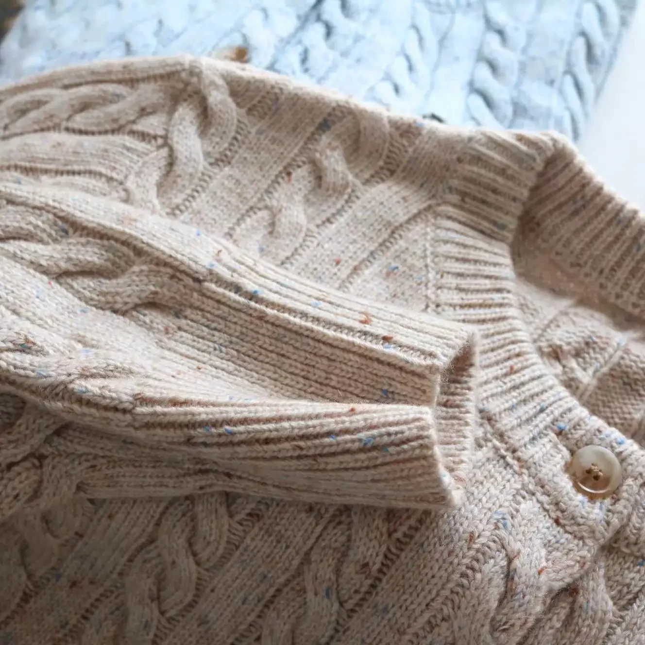 Зимний новый ретро сатурн вышитый кардиган для женщин разноцветный шерстяной