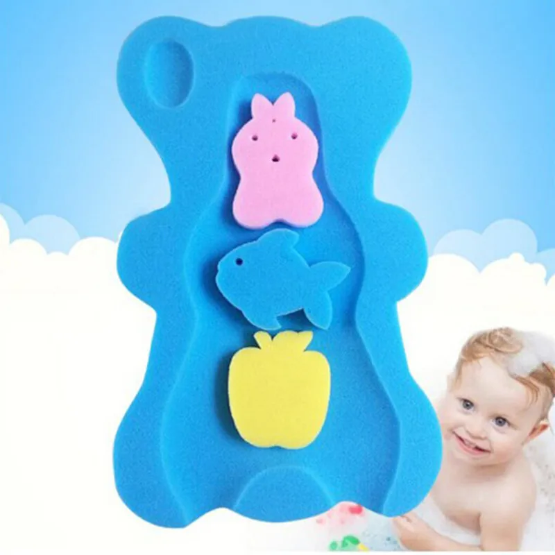 

Baby Shower Bath Tub Pad Non-Slip Bathtub Seat Support Sponge Mat Foam Pad Newborn Safety Security Bath Support Cushion