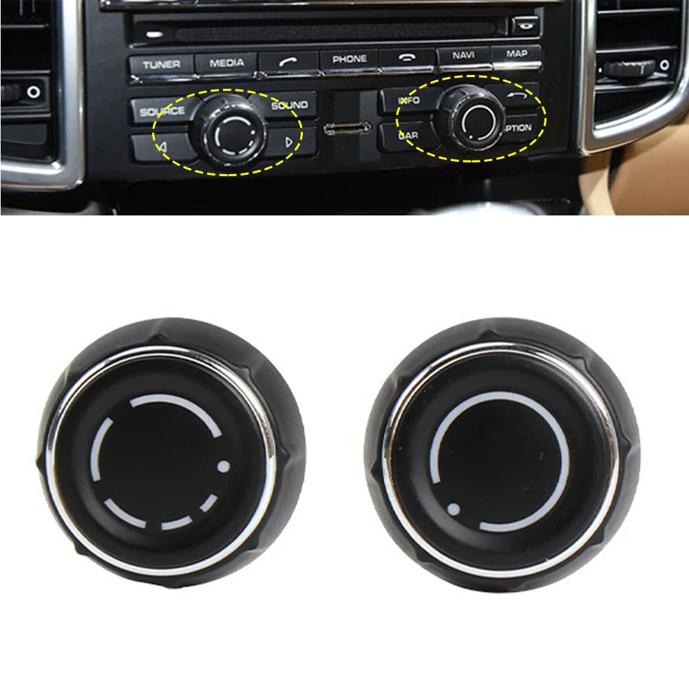 

2PCS Auto Car Styling Dash Volume Control Switch Knob For Porsche 2012-2016 97064293001 Volume Knob Accessories