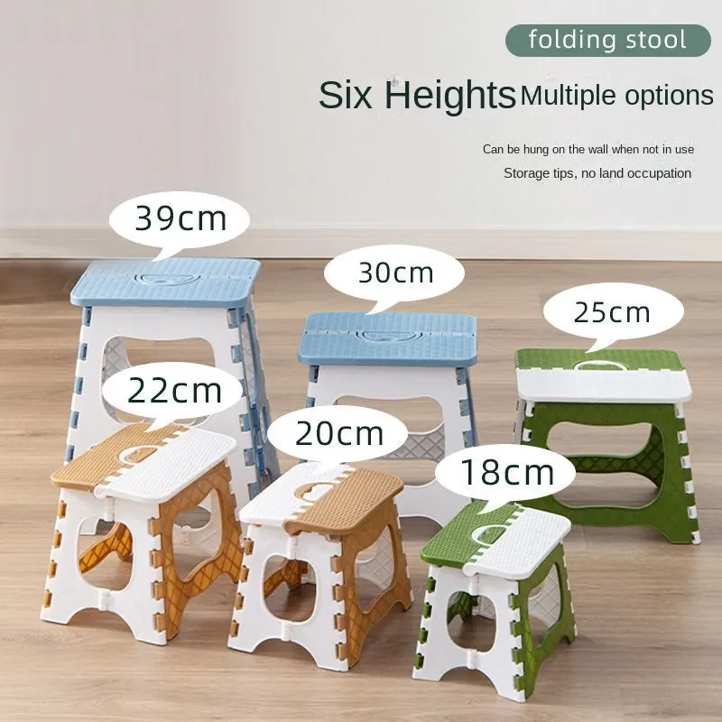 

Thickened Plastic Folding Furniture Stool Portable Mini Outdoor Adult Children Chair Bench Train Maza Change Shoe Fishing Stool