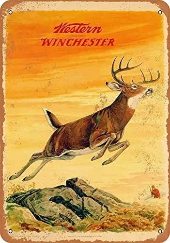 

Metal Sign - Vintage Look 1958 Western Winchester Deer