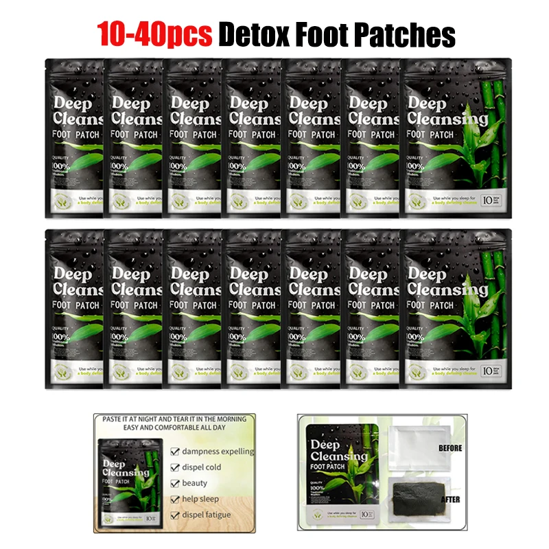 

10/20/30/40 шт., детоксикационные Пластыри для ног