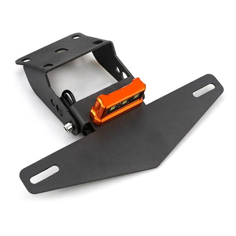 

Motorcycle Rear License Plate Tail Frame Holder Bracket With LED Light For KTM DUKE 125 250 390 200 2013-2019