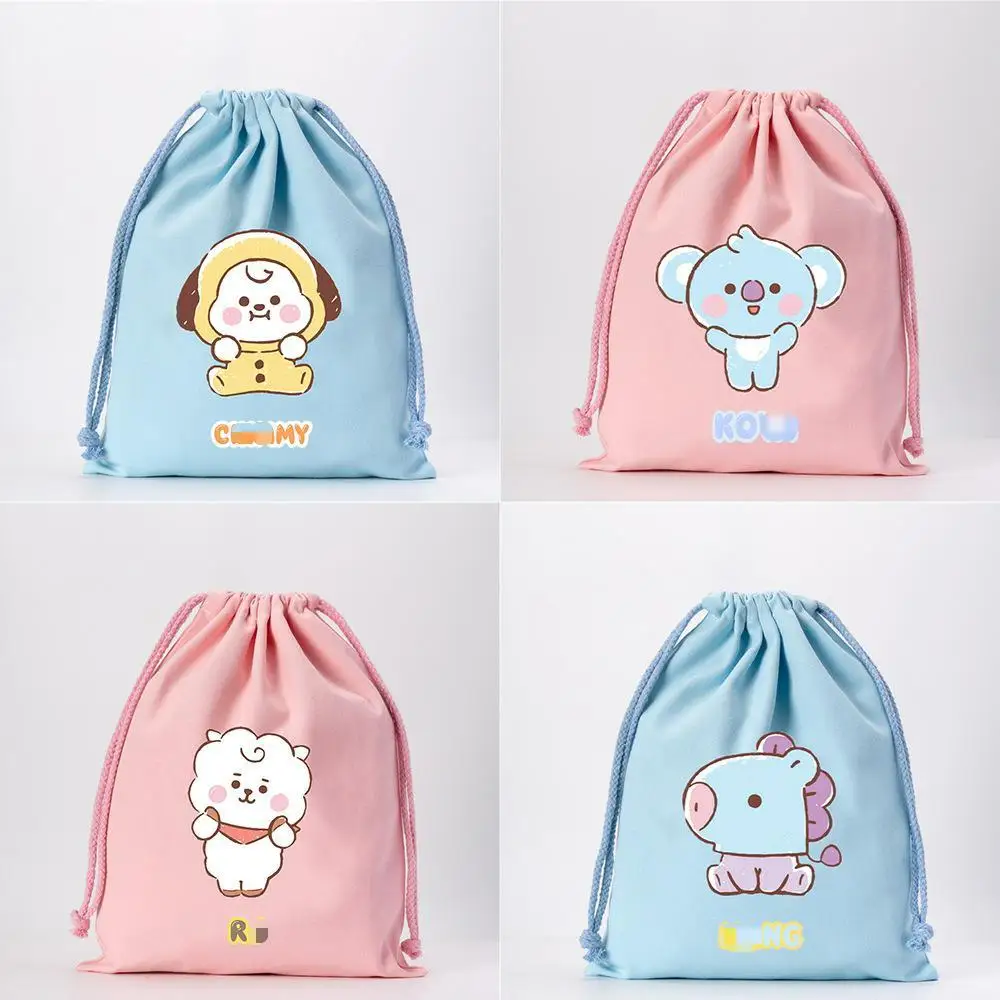 

KPOP Boys' Group Kawaii Drawstring Bags Storage Bags Drawstring Bags Cosmetic Bags Children's Gifts Fan Collections JIMIN JIN JK