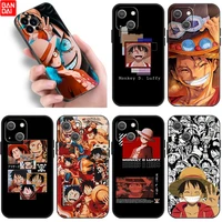 anime one piece monkey d luffy smile case for apple iphone 11 12 13 mini pro 7 8 xr x xs max 6 6s plus 5 5s se 2020 black cover