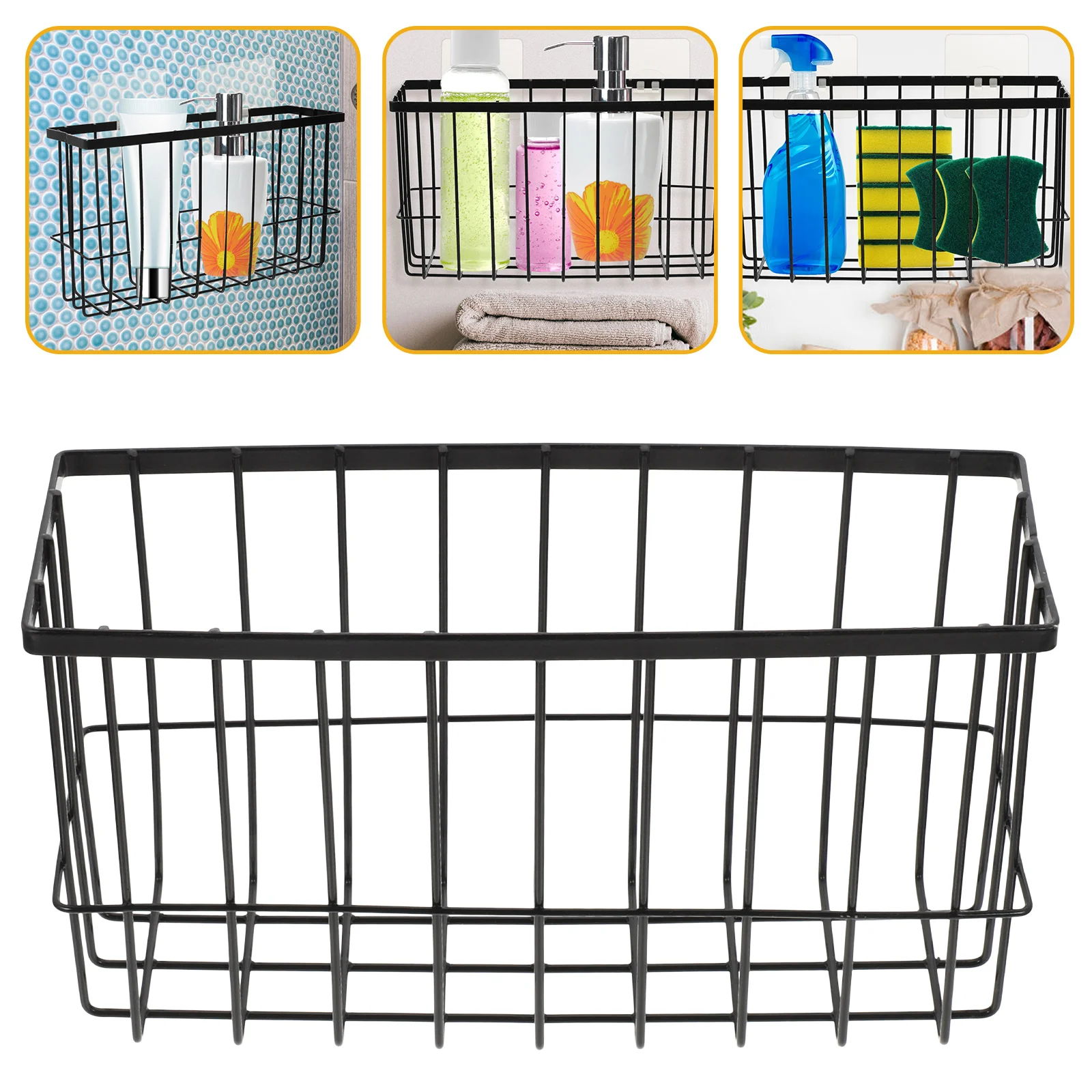 

Multi-use Rustic Metal Wire Home Wire Basket Hanging Basket Wall Shelf Metal Shelf Hanging Wall Basket