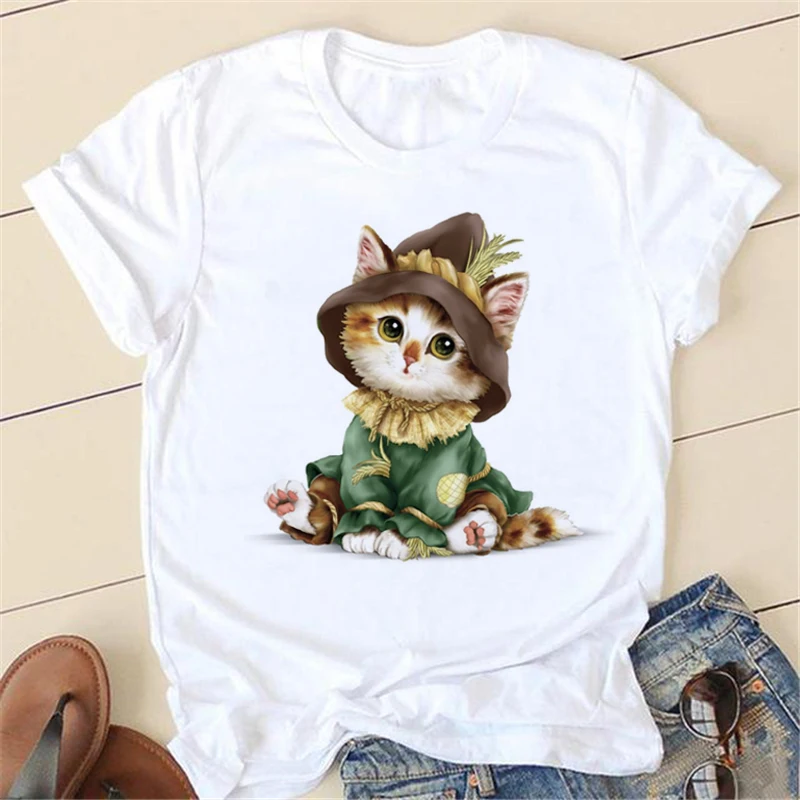 

Fashion Simple Women's T-shirt Short Sleeve Beach Travel Home Cute Cartoon Print 90's Women's T-shirt Printed Shirt Women's