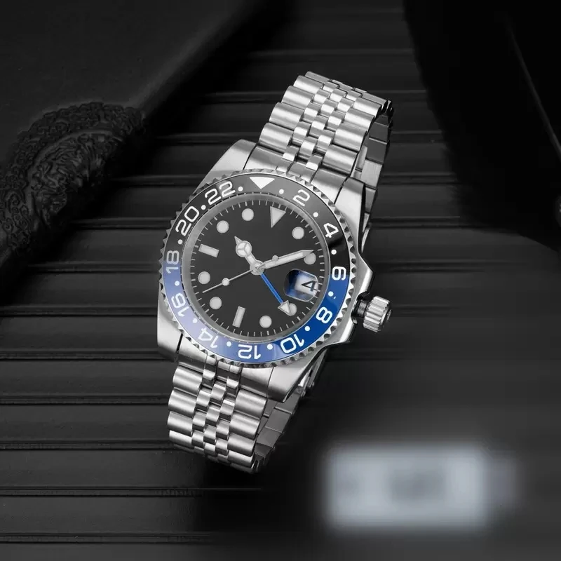 Men's Automatic Mechanical Watch Sapphire Crystal Ceramic gmt Waterproof 904L Stainless Steel Waterproof Man Wristwatches