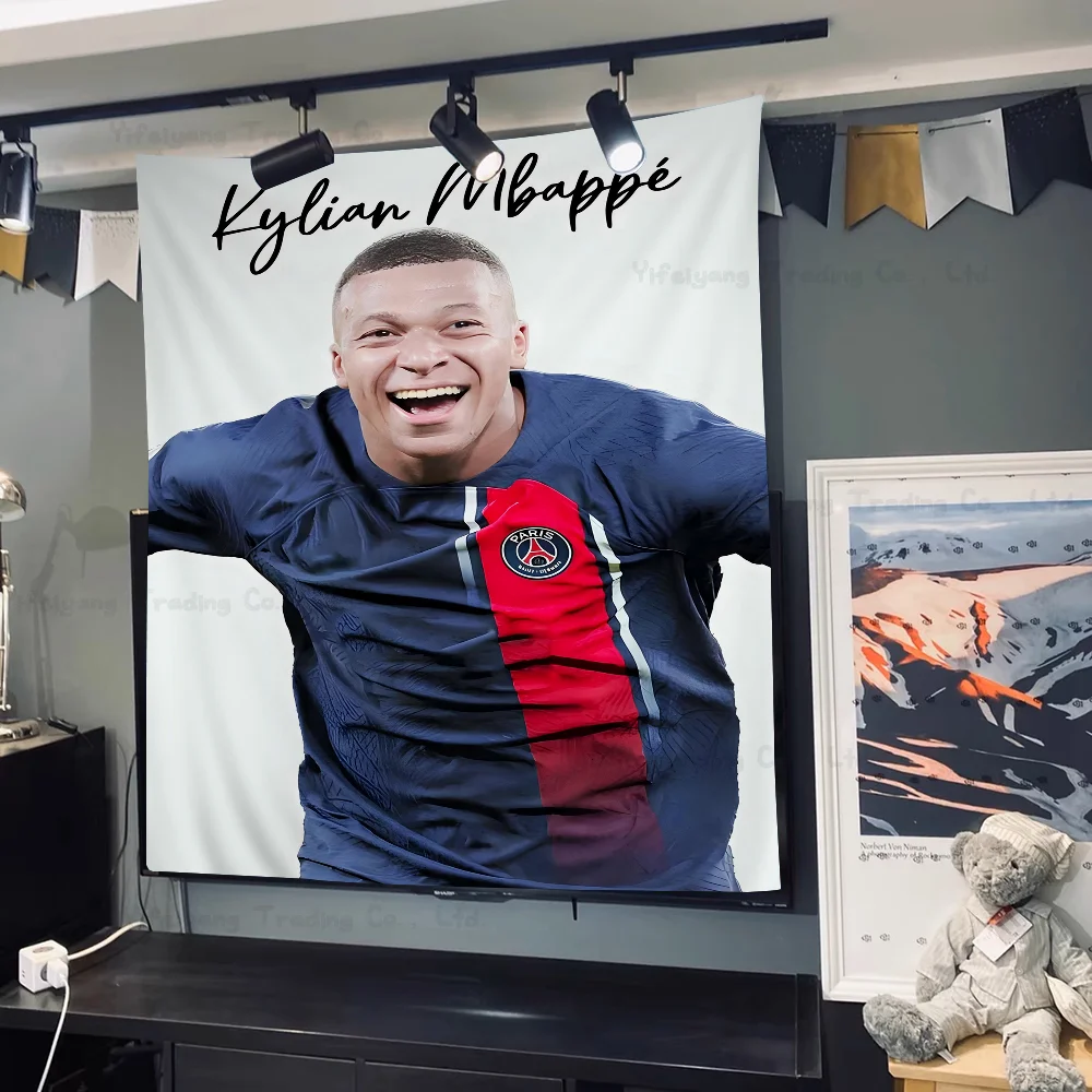 Красочный знаменитый футболист аниме гобелен индийский Будда украшение стены