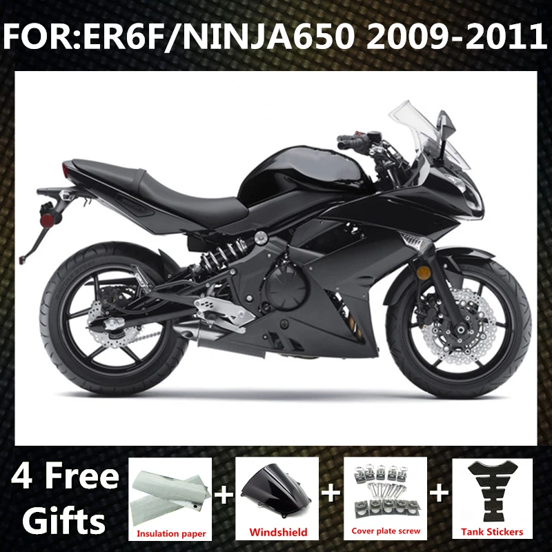 

Motorcycle Injection Fairings kit for ER-6F 2009 2010 2011 ER6F 09 10 11 ninja650 Fairing kits EX 650 NINJA 650 set black