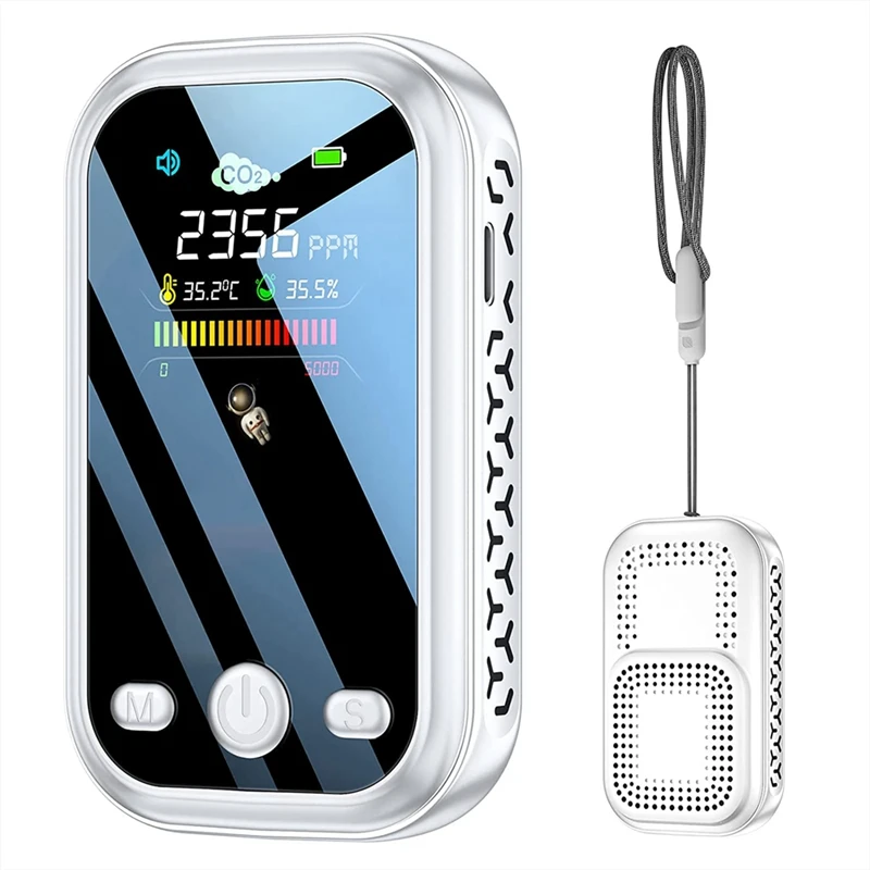 

Mini CO2 Concentration Detector Instruments Tool Rechargeable Battery Powered,LCD Screen