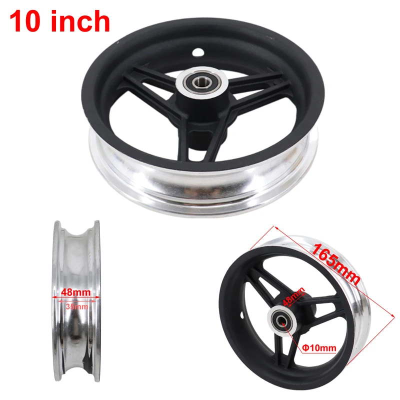 

10 Inch Wheel Hub Electric Scooter 10 Inch rims Aluminum Alloy Wheel Rims for 10x2 10x2.125 10x2.50 10x2.25 Tires Rims