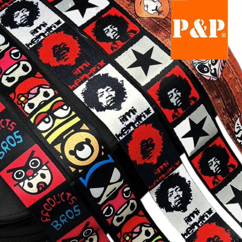 Лидер продаж, внешняя торговля, ремешок для гитары с принтом, аксессуары для музыкальных инструментов