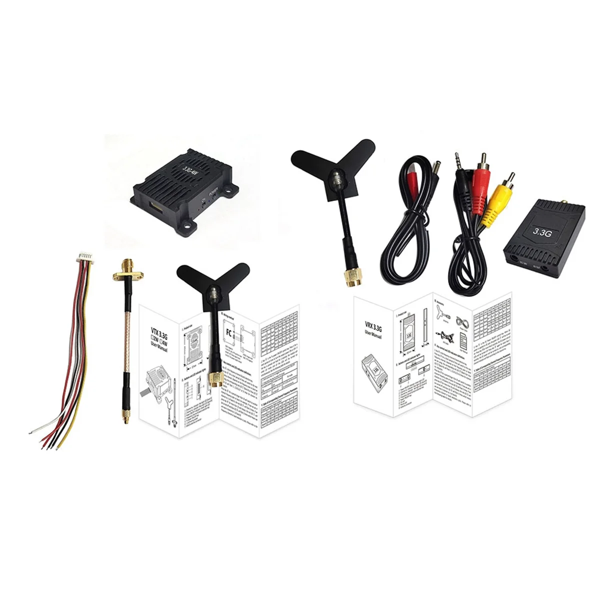 3.3G 4W FPV VTX 4000Mw + VRX Kit 16-канальный приемник видеопередатчика для RC Racing Drone