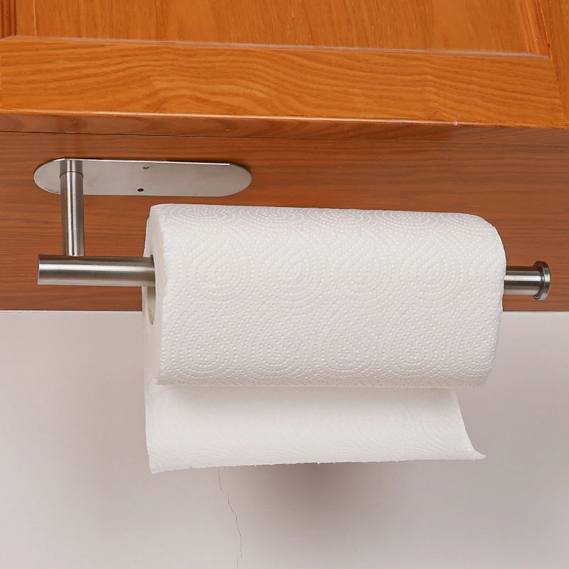 

Adhesive Toilet Paper Holder Kitchen Roll Towel Rack Napkin Dispenser Absorbent Stand Tissue Hanger Bathroom Accessories