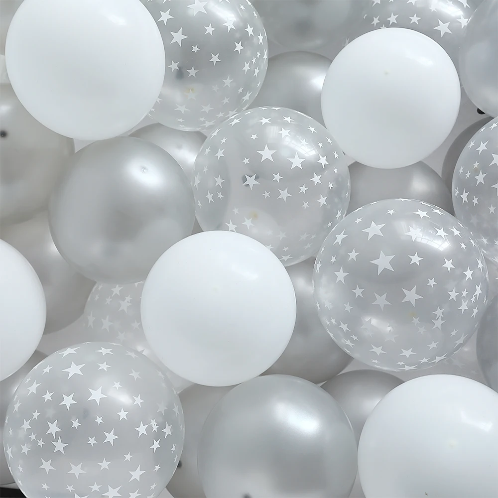 Набор из 10 прозрачных звездчатых латексных шаров Partigos