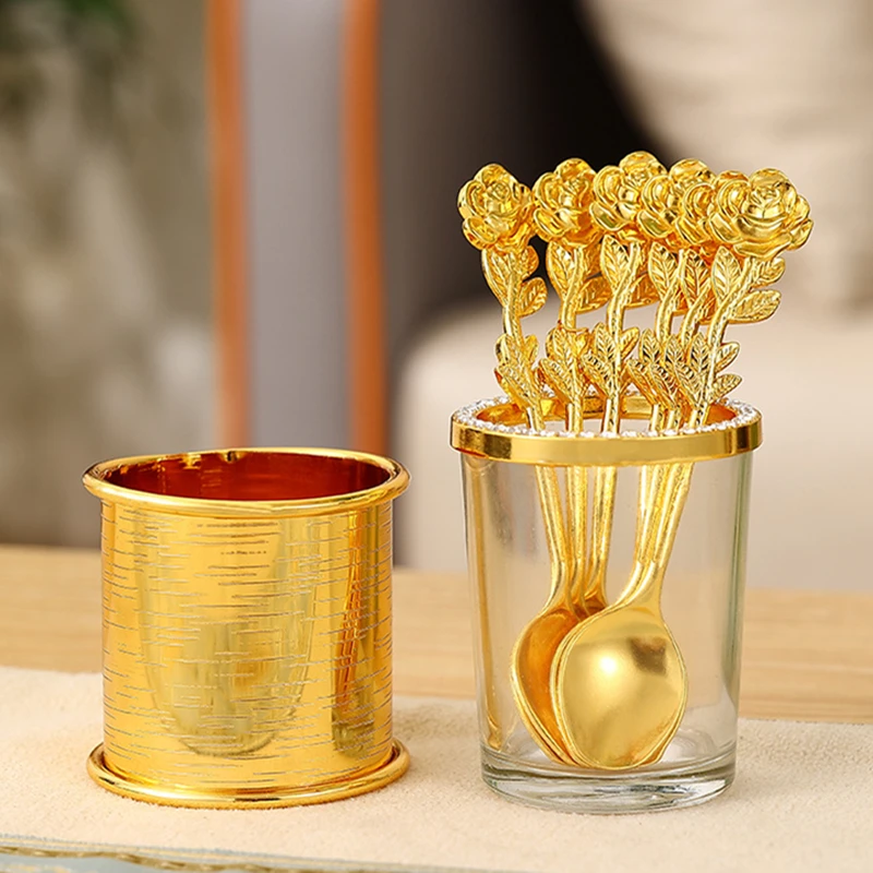 

Подставка для ложки из золотого сплава, 6 шт.