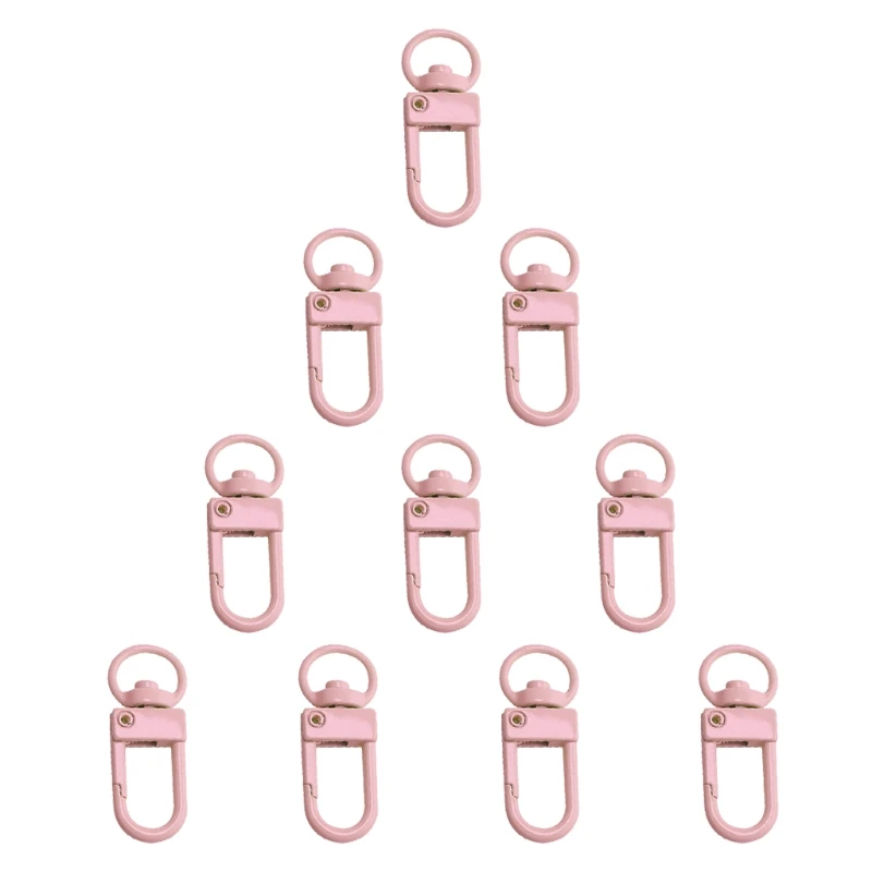 

10pcs Bag Accessories Handbags Clasps Handle Metal Clasp Swivel Clips Dog Chain Collar Snap Hooks Key Rings